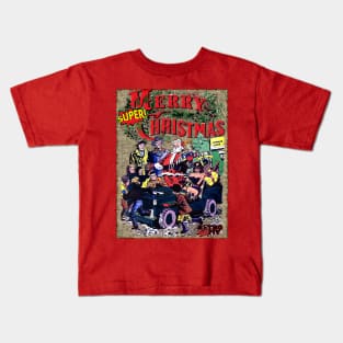 Merry Christmas Retro Style Kids T-Shirt